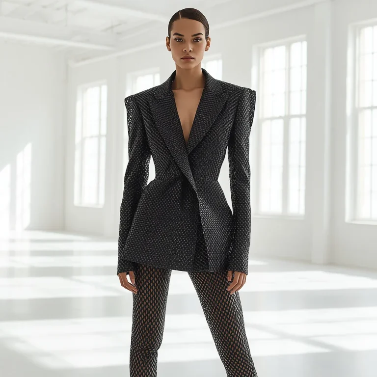Architectural Kinetic Carbon-Fiber Lattice Suit in Bright Minimalist Loft | Gemini traditional prompt pdf download — AI image prompt