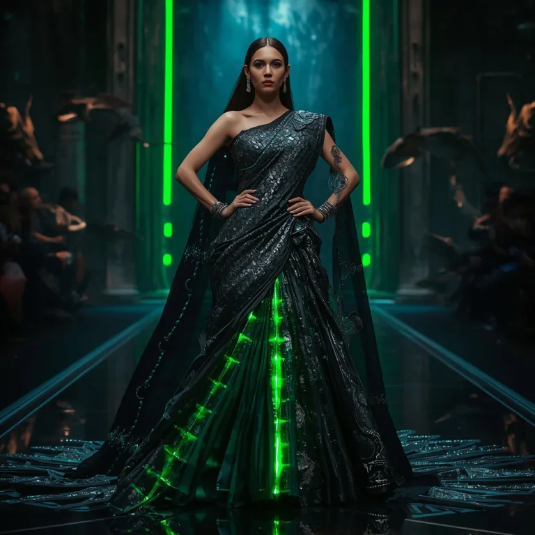 Black Dragon Void Citadel Prime Saree with Infinite Energy Fortress Core | chatgpt prompt generator — AI image prompt